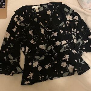 Streetwear Society Black Floral Blouse